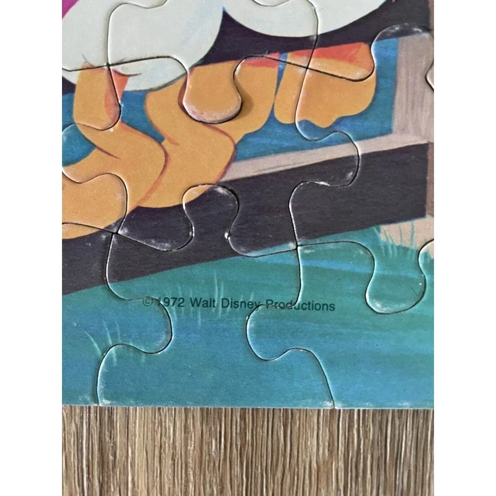 Vintage 1972 Walt Disney Whitman Jigsaw Puzzle, Donald Duck Fireworks, 100 pcs